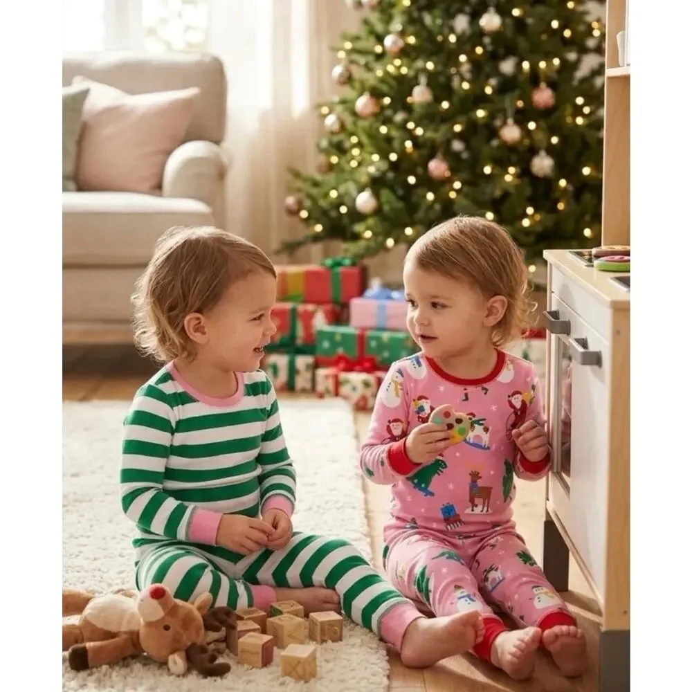 NWT❤️Mini Boden 2-Pack Assorted Two-Piece Fitted Pajamas sz10Y